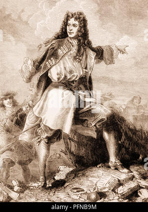 , Dal British battaglie onLouis François de Boufflers, duca di Boufflers, Conte di Cagny, 1644-1711, un Maresciallo di Francia per terra e per mare, da James Grant Foto Stock