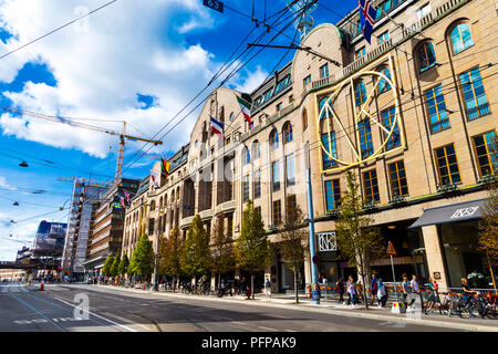 NK department store (Nordiska Kompaniet) a Stoccolma, Svezia Foto Stock