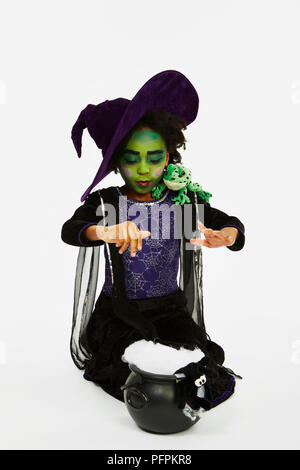 Strega di Halloween Foto Stock