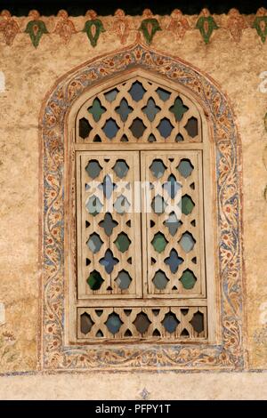 La Bosnia ed Erzegovina, Travnik, Suleimania moschea, finestra Foto Stock