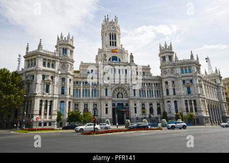 Cibele Palace (Palacio de Cibeles), Madrid, Spagna Foto Stock