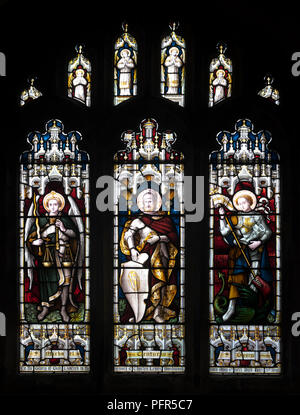 Charles Lewes Dashwood memorial vetrate, Chiesa di S. Giovanni Battista, Stanford-su-Soar, Nottinghamshire, England, Regno Unito Foto Stock