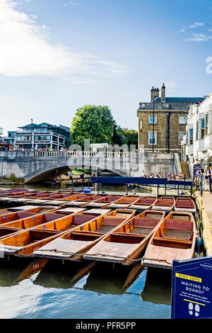 Cambridge (Inghilterra e Gran Bretagna): sterline sul fiume Cam Foto Stock