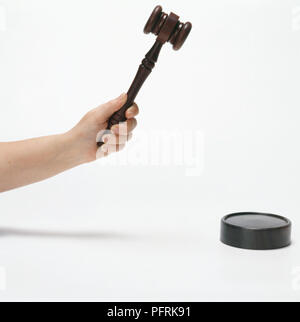 Martello e martello come utilizzato in tribunale Foto Stock