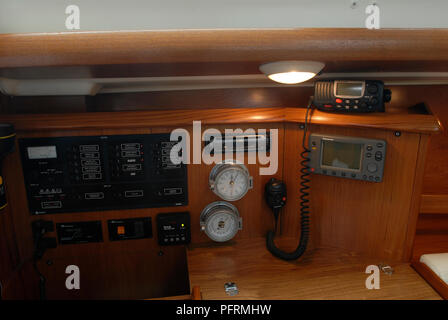 Camera di navigazione in yacht, close-up Foto Stock