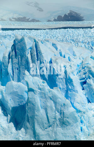 Argentina, Patagonia, Parque Nacional Los Glaciares, il ghiacciaio Perito Moreno, close-up Foto Stock