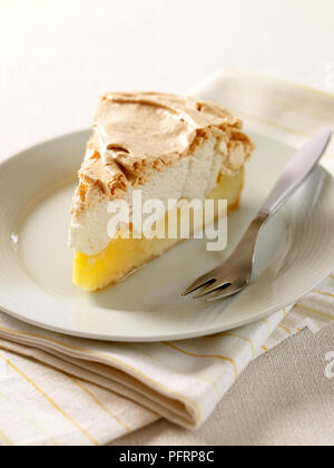 Lemon Meringue Pie slice Foto Stock