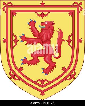 Storico stemma della Scozia Illustrazione Vettoriale