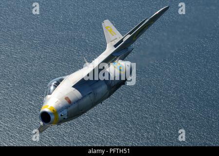 SAAB J-29F TUNNAN svedese della AIR FORCE volo storico Foto Stock