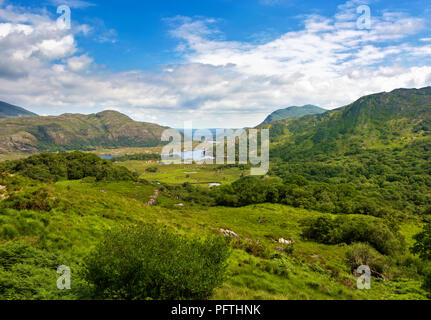 I laghi di Killarney come si vede dal Ladies View. Anello di Kerry. Foto Stock