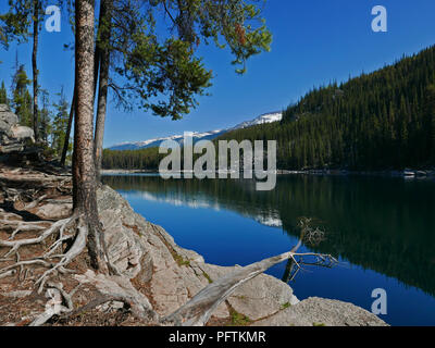 Il lago a ferro di cavallo. Parco Nazionale di Jasper, Alberta Canada. Foto Stock