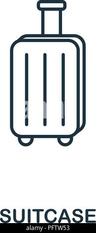 Valigia icona creativi. Elemento di semplice illustrazione. Valigia icona simbolo design da collezione di viaggio. Può essere utilizzata per il web, mobile e stampa. web de Illustrazione Vettoriale