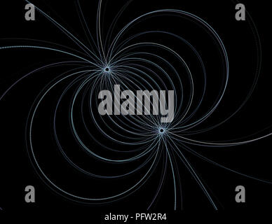 Teoria delle stringhe. Processi fisici e teoria quantistica. Quantistica impigliamento. Un abstract generati al computer moderno disegno frattale su sfondo scuro. Un Foto Stock