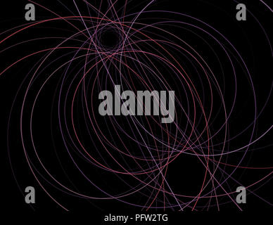 Teoria delle stringhe. Processi fisici e teoria quantistica. Quantistica impigliamento. Un abstract generati al computer moderno disegno frattale su sfondo scuro. Un Foto Stock
