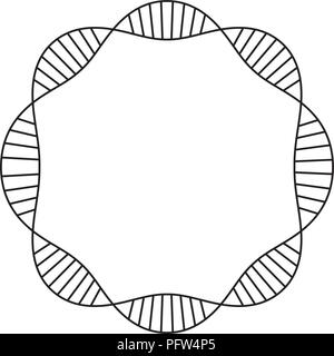 Dna circolare a catena icona della scienza Illustrazione Vettoriale