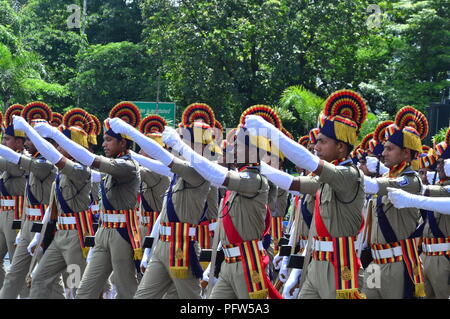 Indiani celebrare la 72a Giorno di indipendenza il 15 agosto 2018 Foto Stock