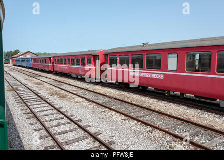 Carrozze ferroviarie del Chemin de per de la Baie de Somme Foto Stock