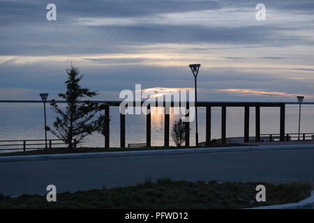 Debole alba alla stagione invernale in sud america Foto Stock