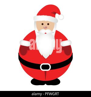 Fat Santa Claus in rosso vestiti illustrazione vettoriale EPS10 Illustrazione Vettoriale