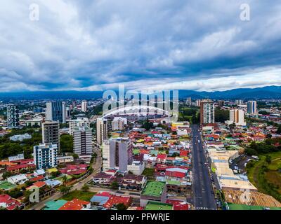 Bella vista aerea della città di San Jose Costa Rica Foto Stock