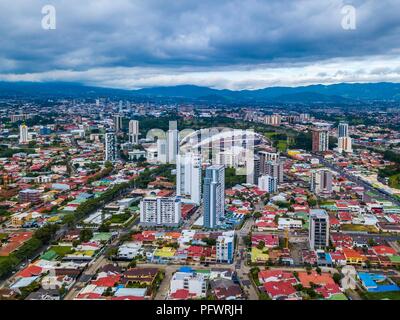 Bella vista aerea della città di San Jose Costa Rica Foto Stock