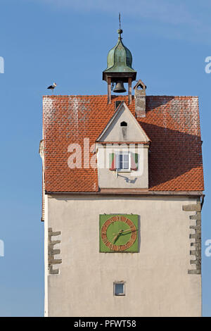 Wassertorturm (Acqua torre di gate), Isny, Allgaeu, Baden-Wuerttemberg, Germania Foto Stock