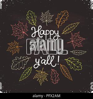 Autunno illustrazione poster Illustrazione Vettoriale