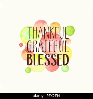 Felice ringraziamento poster Illustrazione Vettoriale