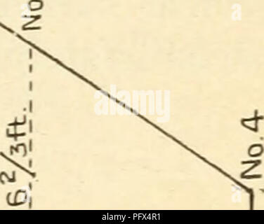 . La coltivazione del tabacco in Sumatra. Il tabacco. n ? ? 1 ? ? I n i n^. I2ft. ^ a sinistra. X 12ft. &Gt;^ I2ft. &Gt;^ 2ft. &Gt;^ I2ft Fig. 3.-vista in elevazione frontale del capannone di essiccazione, Windows 4 da 5 piedi; porta 9 piedi alto. la station wagon e sono quasi sempre costruito da nord a sud, per proteggerli dai venti freddi che spesso prevalgono nel Deli. Il materiale per la costruzione di questi capannoni proviene quasi interamente dalla giungla, con l'eccezione della copertura per il tetto e i lati. Ci sono sette righe di posti. La riga in centro ha posti 36 piedi alto; una fila su ciascun lato è dotato di montanti 28 piedi Foto Stock