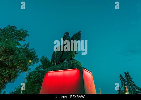 Robert the Bruce statua, Calgary, Alberta, Canada. Foto Stock