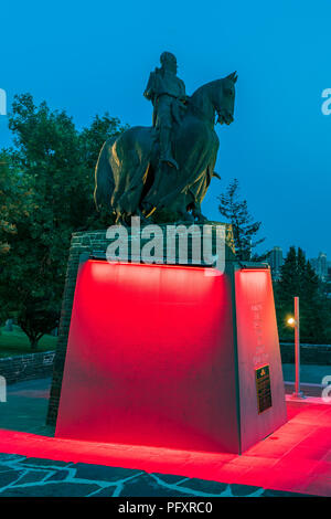 Robert the Bruce Statue, Calgary, Alberta, Canada. Foto Stock