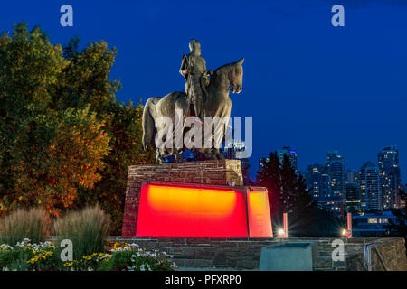 Robert the Bruce statua, Calgary, Alberta, Canada. Foto Stock