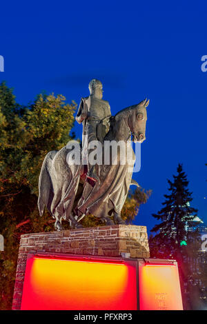 Robert the Bruce Statue, Calgary, Alberta, Canada. Foto Stock