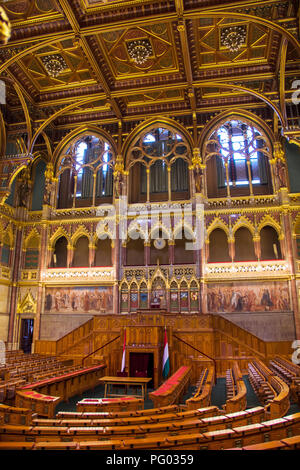 Parlamento ungherese building interior Foto Stock