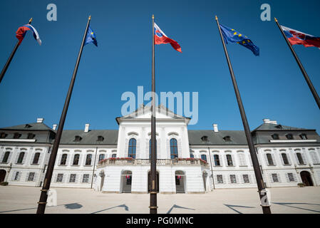 Grassalkovich Palazzo Presidenziale a Bratislava, in Slovacchia Foto Stock