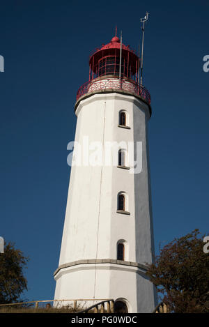 Faro di Dornbusch che è la più alta collina su cui Hiddensee è un'isola nel mar Baltico a ovest della Germania la più grande isola Rügen. Foto Stock