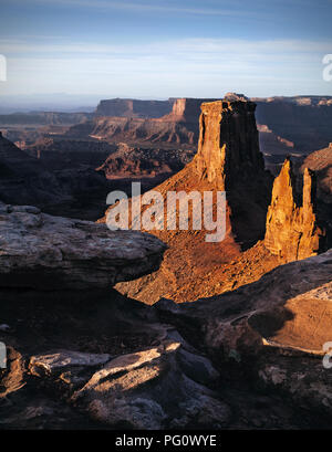 Alba sul Buttes al punto di Marlboro Moab Utah Foto Stock