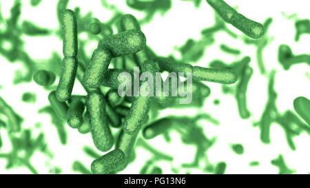 Batteri e virus. 3D render illustrazione concept Foto Stock