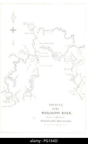 Immagine dalla pagina 10 della "sintesi narrativa di una spedizione esplorativa alle sorgenti del fiume Mississippi nel 1820 ripreso e completato con la scoperta della sua origine in Itasca Lago nel 1832. Con appendici' dal Brit0020. Foto Stock