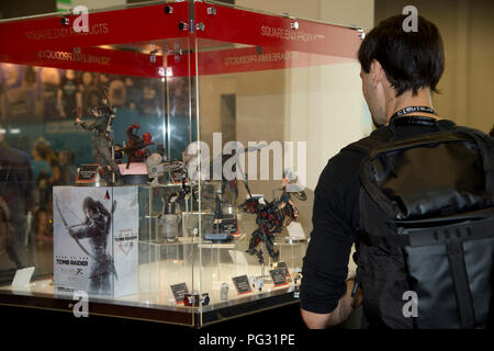 Colonia, Deutschland. 21 Ago, 2018. generale, funzione, Randmotiv, Fanartikel, souvenir, Merchandising, apertura della fiera Gamescom in Koeln su 21.08.2018, | Utilizzo di credito in tutto il mondo: dpa/Alamy Live News Foto Stock