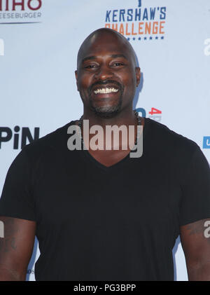 LOS ANGELES, CA - 23 agosto: Marcello Wiley, assiste sesta annuale da ping pong4Fine presso il Dodger Stadium il 23 agosto 2018 a Los Angeles, California Credit: Faye Sadou / MediaPunch Foto Stock