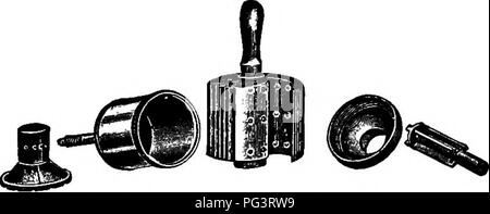 . Principi e Pratica di burro-making : un trattato sulle proprietà fisiche e chimiche del latte e delle sue componenti, il trattamento del latte e della crema di latte e la fabbricazione di burro da esso . Il burro e il latte. Fig. 80.-Simplex separatore a mano e le diverse parti del recipiente. sotto il sistema del latte. Due mila libbre di latte, test 4% e contenente 80 libbre di grasso, rappresenterebbe circa- imately un carico di latte. A 12 centesimi a 100 libbre, ciò comporterebbe un costo di $2.40 per ottenere che tanto latte. Si prega di notare che queste immagini vengono estratte dalla pagina sottoposta a scansione di immagini che possono essere state dig Foto Stock