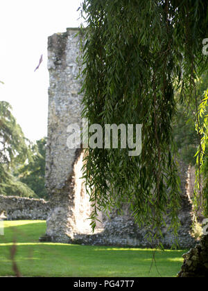 Le rovine del Vescovo di Waltham Palace, un patrimonio Englaish sito in Hampshire, Regno Unito Foto Stock