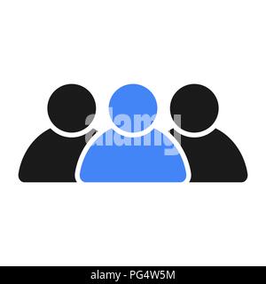 Gruppo sociale di persone. Leader del team Illustrazione Vettoriale