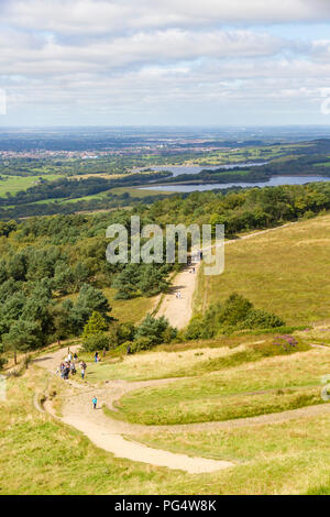Vista dalla cima del Rivington Pike, Bolton, Lancashire. Foto Stock