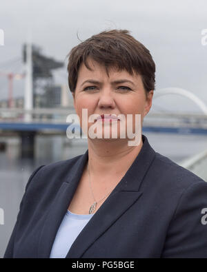 Ruth Davidson MSP - Leader del conservatore scozzese e il Partito unionista, BBC Studios di Glasgow, Scozia - 1 giugno 2017 Foto Stock