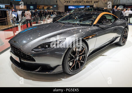 Ginevra, Svizzera - 6 Marzo 2018: Brabus-sintonizzati Startech Aston Martin DB11 SP610 auto sportiva esposti all'88Geneva International Motor Show. Foto Stock