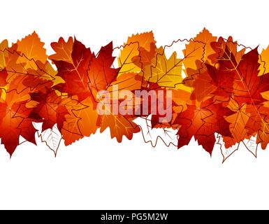 Sfondo vettoriale con foglie colorate Illustrazione Vettoriale