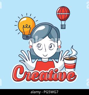 Idea creativa card Illustrazione Vettoriale