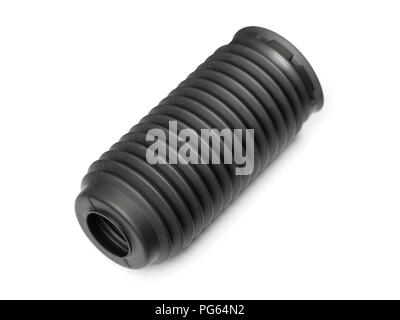 Auto ammortizzatore in gomma di protezione per la polvere e lo sporco isolato su bianco Foto Stock
